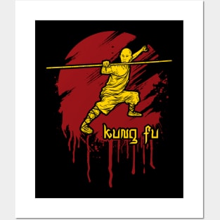 Kung Fu Bo Staff Martial Arts Posters and Art